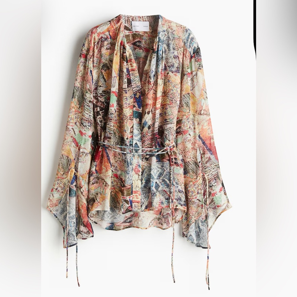 Hm studio collection CHIFFON WRAP BLOUSE